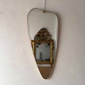 Italian Shaped Brass Mirror