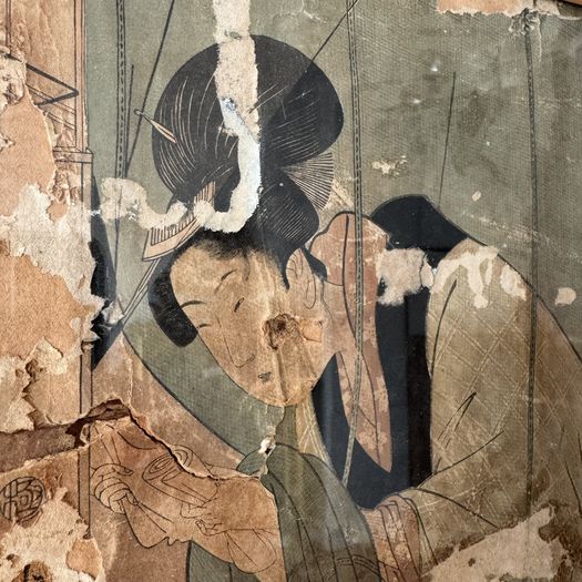 19th Century Japanese Woodblock Print Fragments