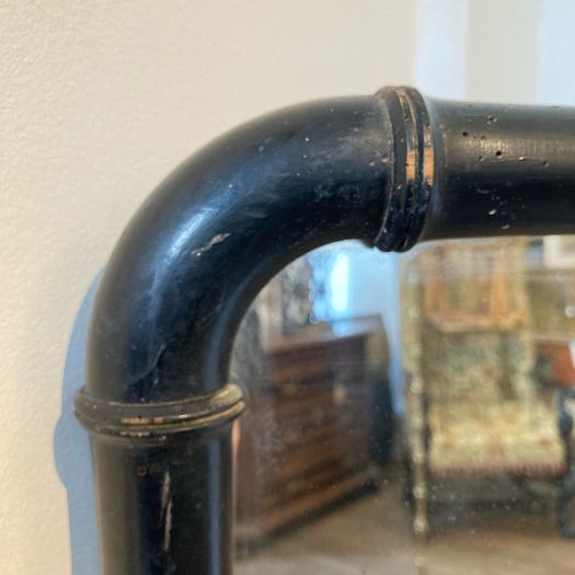 Faux Bamboo Ebonised Mirror