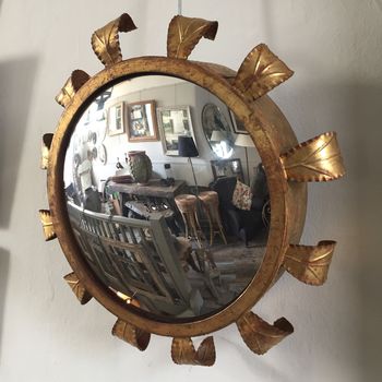 Spanish Gilt Convex Mirror