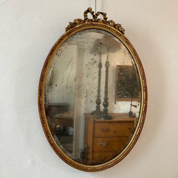 English Oval Gilt Mirror