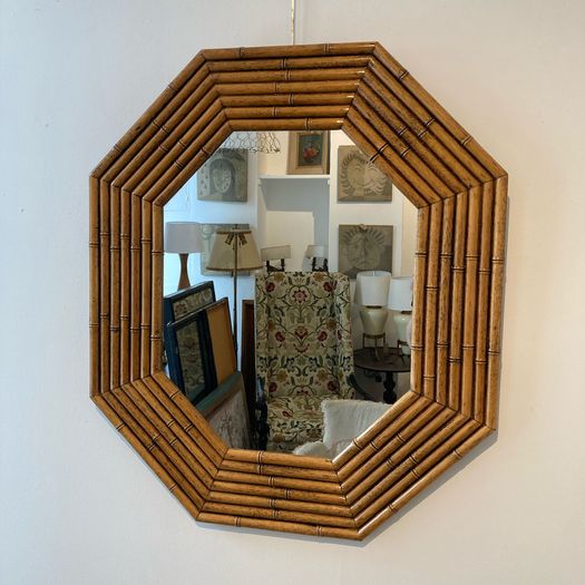 Faux Bamboo Mirror