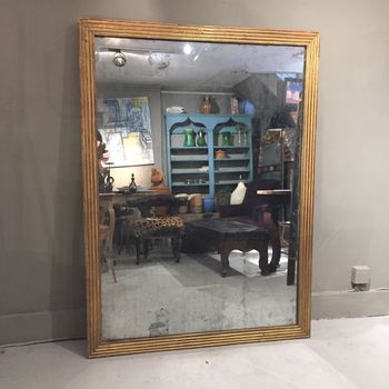 Large 19th Century French Reeded Mirror