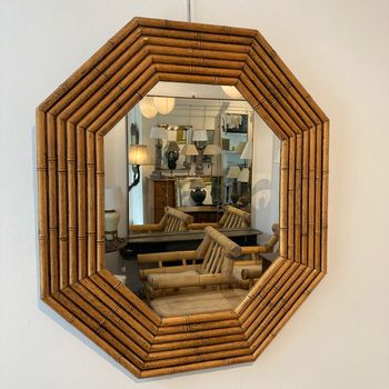 Faux Bamboo Mirror