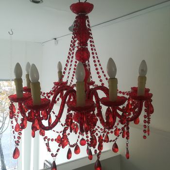 Contemporary red chandalier