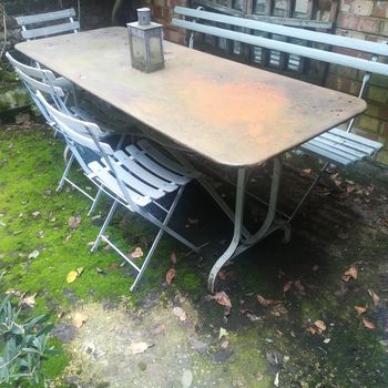 Old garden table