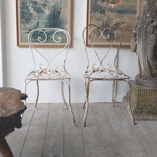 Antique iron chairs