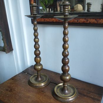 Old bronze candle sticks