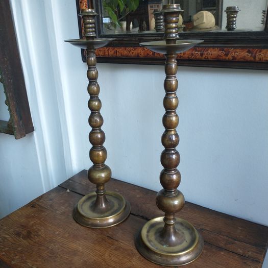 Old bronze candle sticks