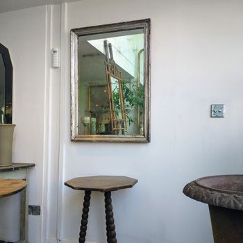 C18TH French silver gilt mirror
