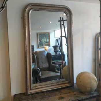 Antique silver gilt mirror