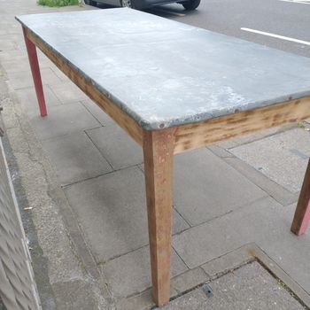 Antique zinc table