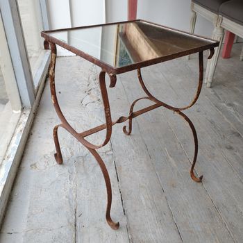 Antique iron drinks table
