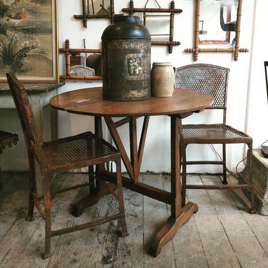 Pair of antique iron chairs
