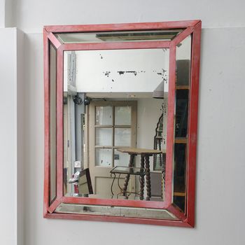 Large C18th Dutch cushion mirror