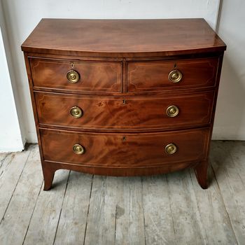 Regency bow fronted chest