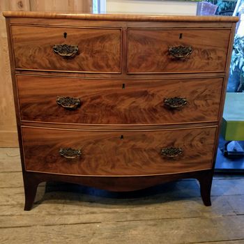 Regency bow chest drawers