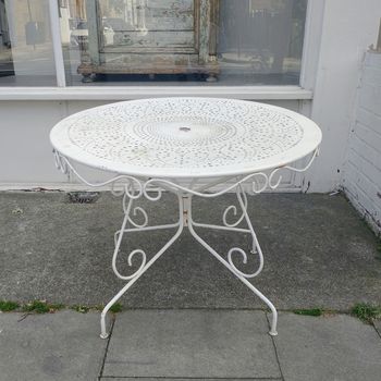 French solid iron garden table