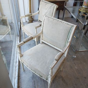 Antique Swedish Gustavian armchairs