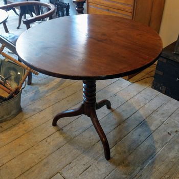 George III solid mahogany wine table