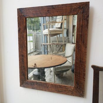 C18TH French carved reeded mirror