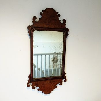 George I burr walnut  pier mirror