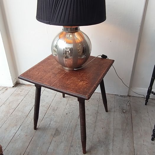 Late C19th solid oak Aesthetic Movement table