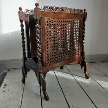 Paper stand, antique oak