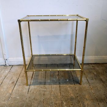 Mid century faux bamboo lamp table