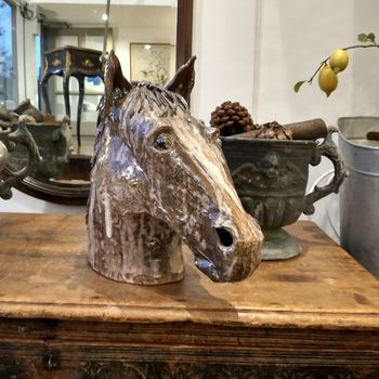 Large pottery horse sculpture