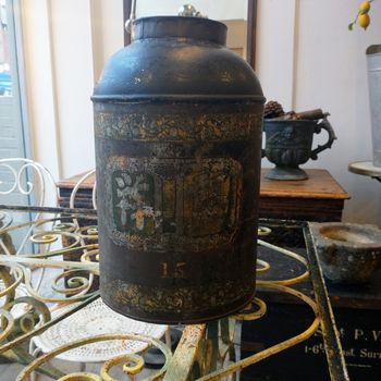 C19TH large shop tea cannister