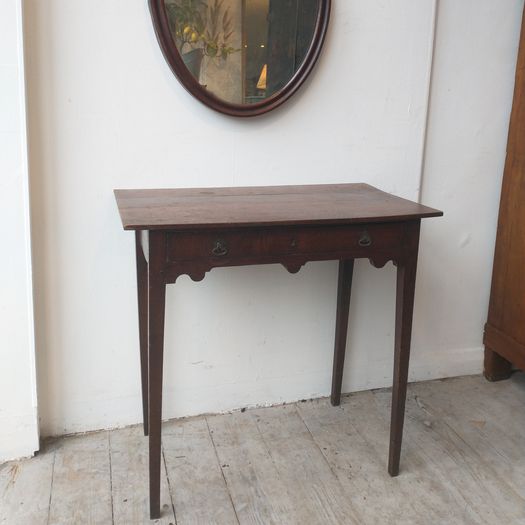 C18th country oak side table
