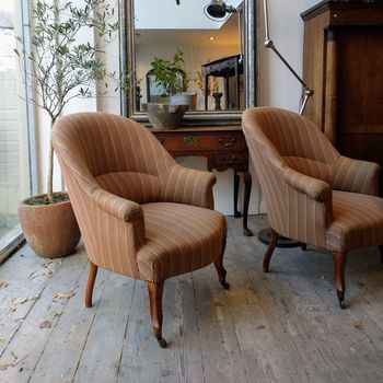 Pair Napoleon III armchairs