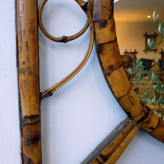 Early C20th bamboo mirror