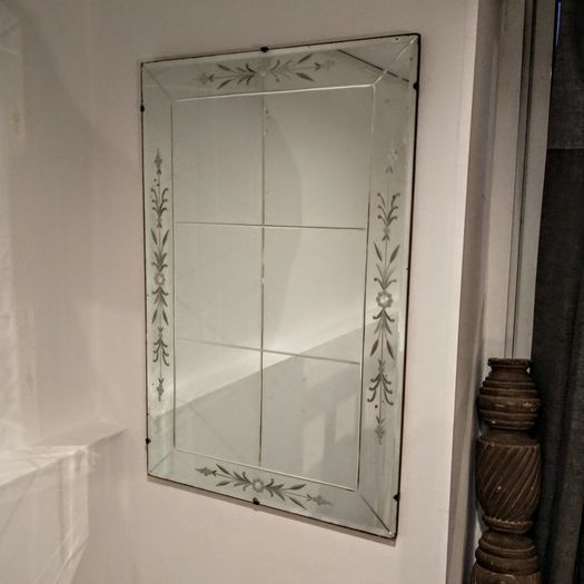 50s etched mirror