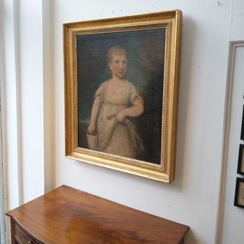 C18th oil young girl
