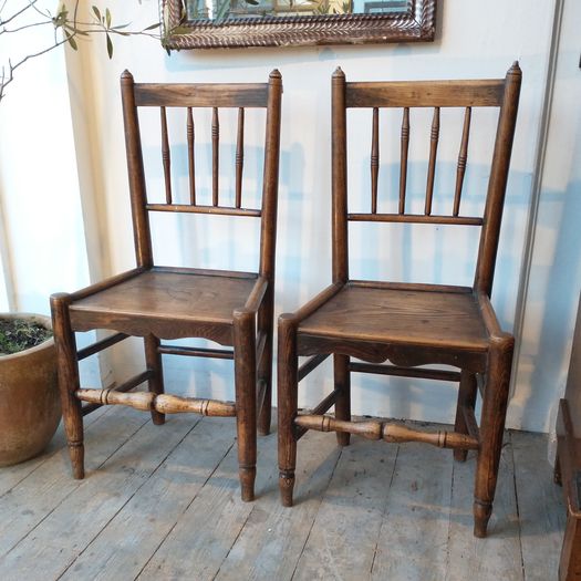 Early C18TH elm chairs