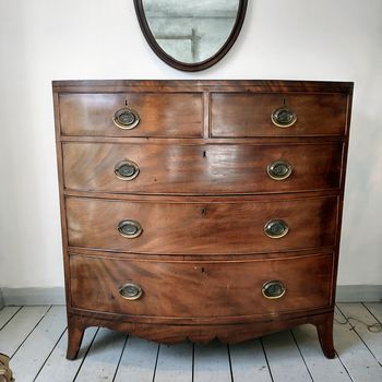 Regency bow chest drawers
