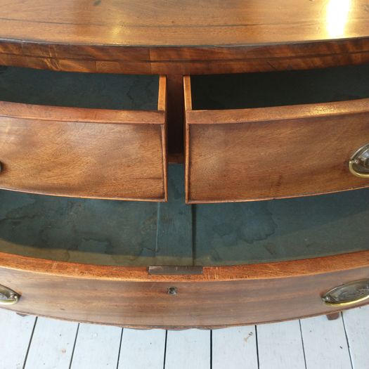 Regency bow chest drawers