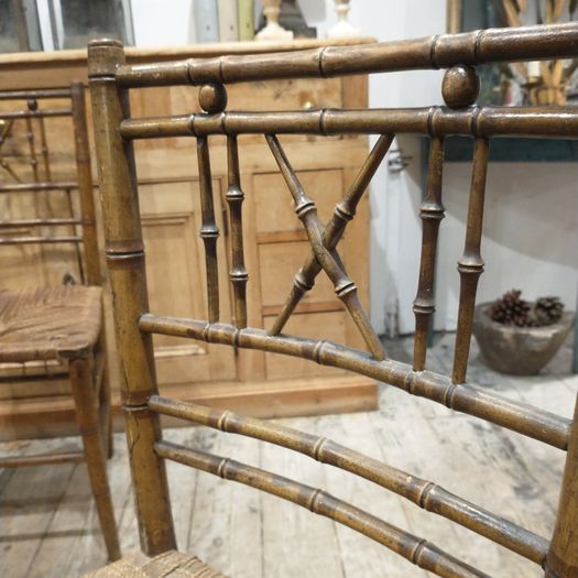 Pair George III painted chairs