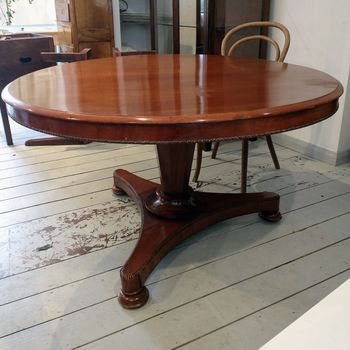 Antique large circular dining table