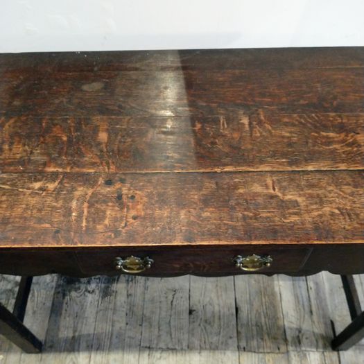 Antique C18TH provincial oak side table