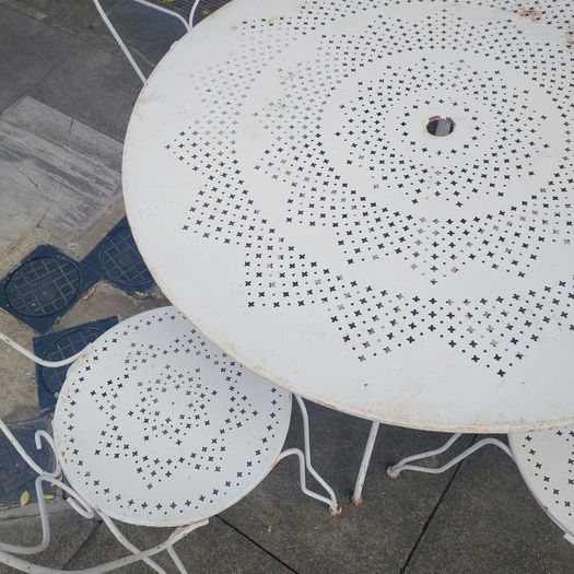 French iron garden set