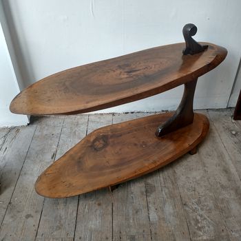 1950s walnut side table