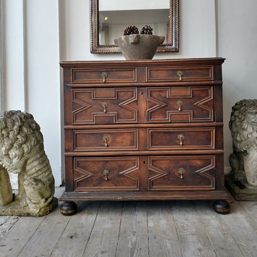 Charles II walnut chest