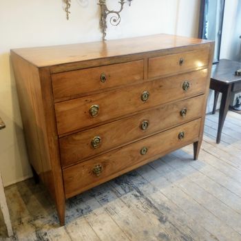 C18th continental faded walnut chest