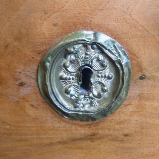 C18th continental faded walnut chest