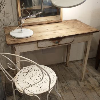 Antique C19TH old painted side table