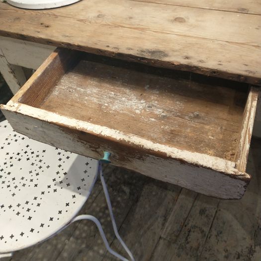 Antique C19TH old painted side table