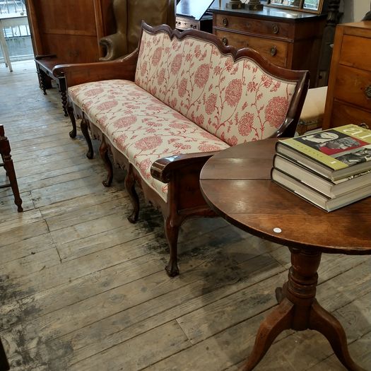 Late C18TH walnut Italian settee